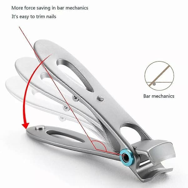 Vianys Proclip, Dotmalls Clipmaster Pro, Sprutsikker negleklipper i rustfritt stål silver