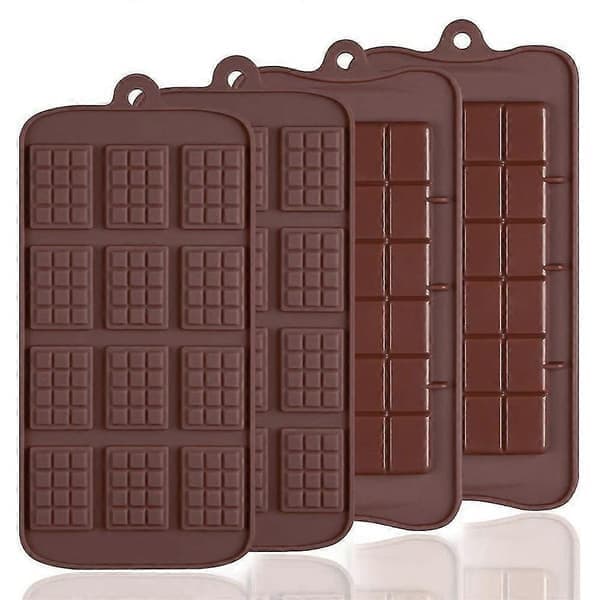 4 stk sjokoladeform silikon bakeform for sjokolade pralineform