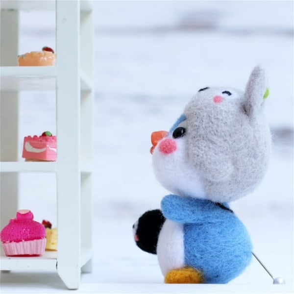 Lasten lelut lahjat alennusmyynti Söpö pingviinikuvio käsintehty tee-se-itse pussivillahuovat materiaalin tuotantopaketti