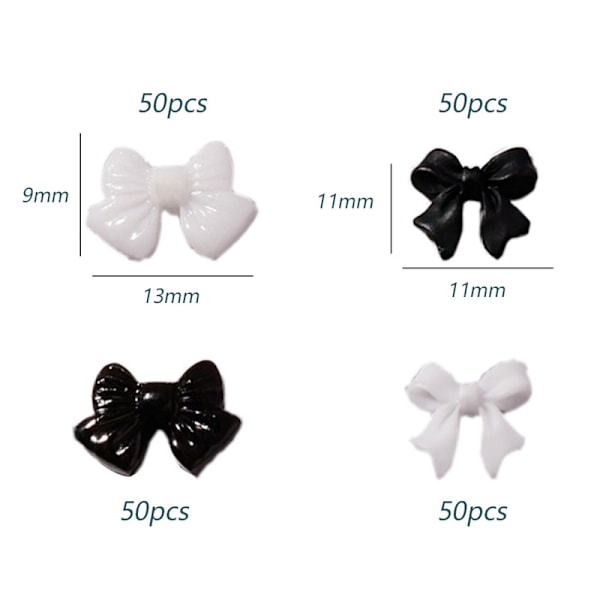 200 st 3D rosett nagelkonst dekorationer, färgglada rosett nageltillbehör 3D rosetter nagelberlocker för harts flatback nagelkonstdesign