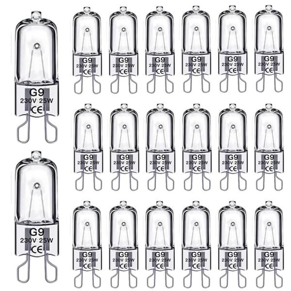 20-pack G9 Halogenlampor 25W, 230V 25W
