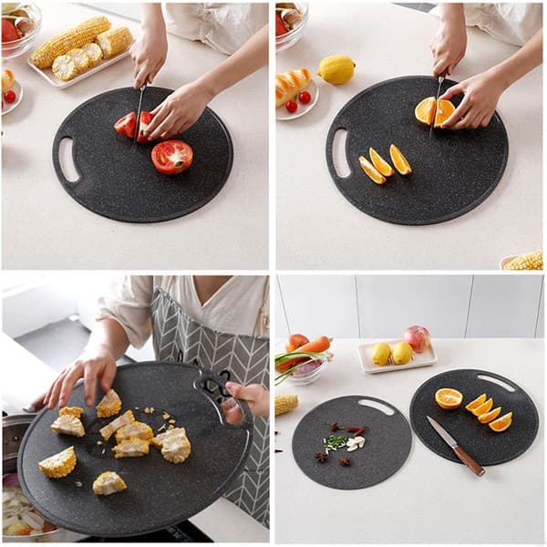 Pyöreä monitoimileikkuulauta - 31*31cm - 1 kpl