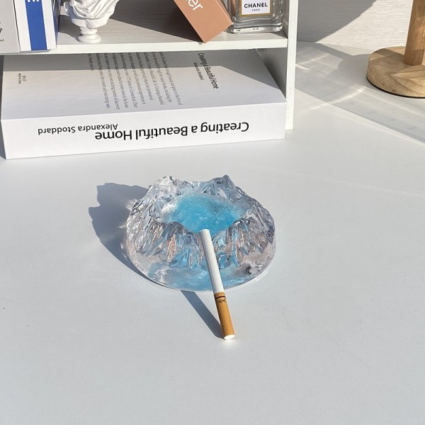 Nordic style light luxury ashtray minimalist ins home living room office creative trend iceberg iceberg round cigar accessories