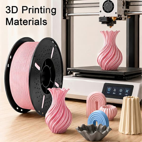 Matt PLA 3D-printerfilament 1,75 mm – 1 kg spole pent viklet for de fleste FDM-printere Black