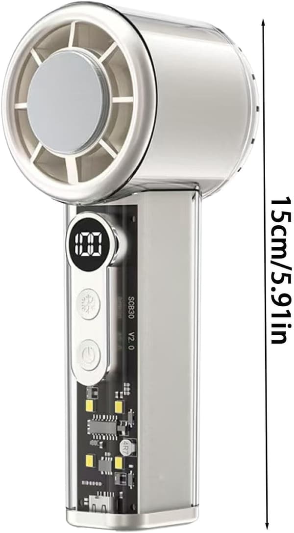 Universell bærbar vifte | 5000 mAh USB-oppladbart batteri