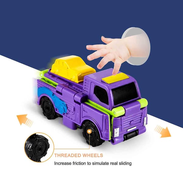 2-i-1 Vendbar Bileke Vendbare Racere Transformerbare Biler Kiddie Corner Dobbeldesignleker