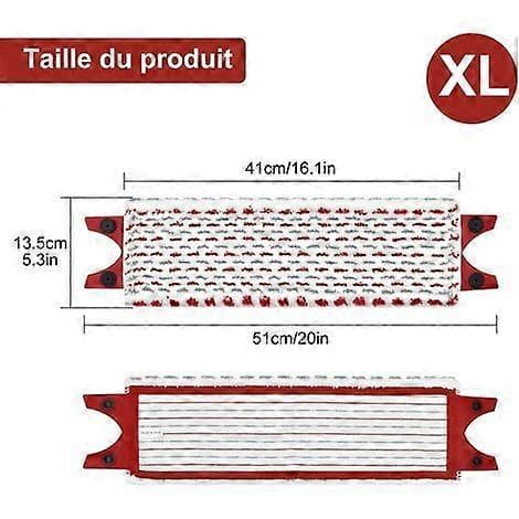 5-delt refillsæt til Vileda UltraMax XL moppe- og børstesæt, ekstra stort mikrofiber-moppeovertræk til alle hårde gulve
