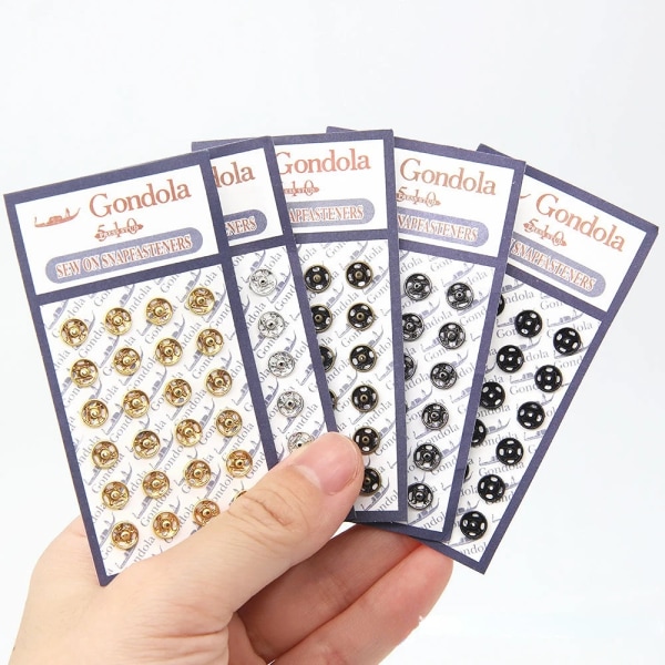 24pcs 5mm Mini Buttons DIY Handmade Doll Clothes Metal Buckles Invisible Snap Clothing Sewing Accessories