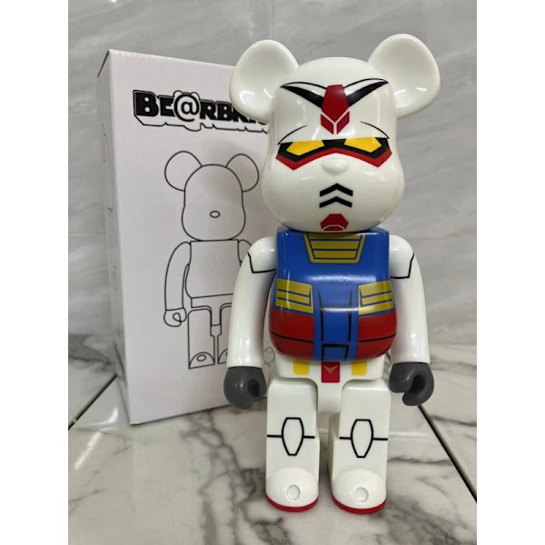 Bearbricks 400% voldelig bjørn byggeklodser bjørnmodel håndlavet samlerlegetøj gave mode ornament skulptur statue 28CM Gundam