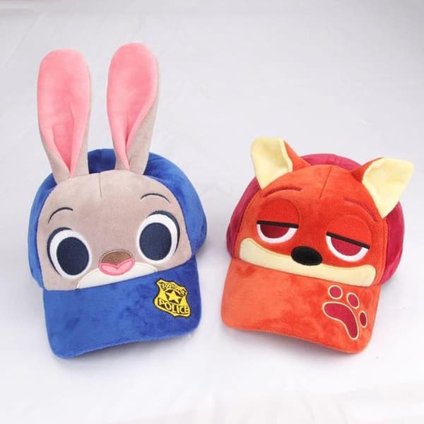 Zootopia Judy & Nick Basebollkeps - Söt Tecknad Figur Justerbar Snapback A