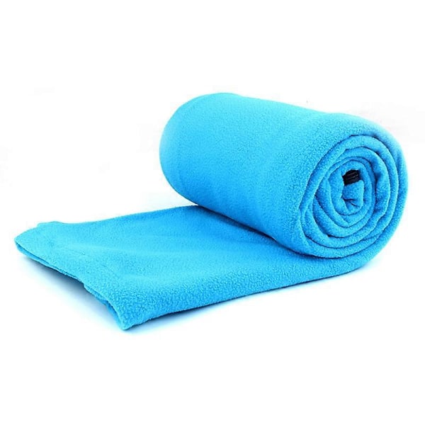 Camping Fleece Sovepose Liner Bærbar Varm Lynlås Tæppe til Udendørs Hjemmekontor Blue