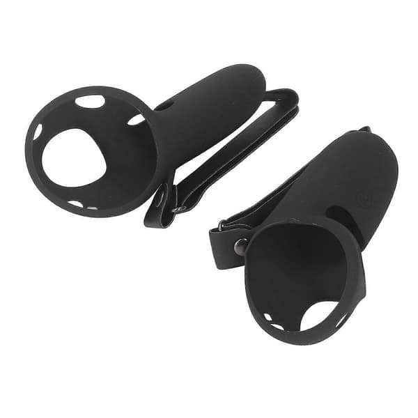 2 stk. Touch Controller Grebsdæksel Silikone Grebsdæksel Beskytter med Knoremme til Meta Quest Pro Black Style B