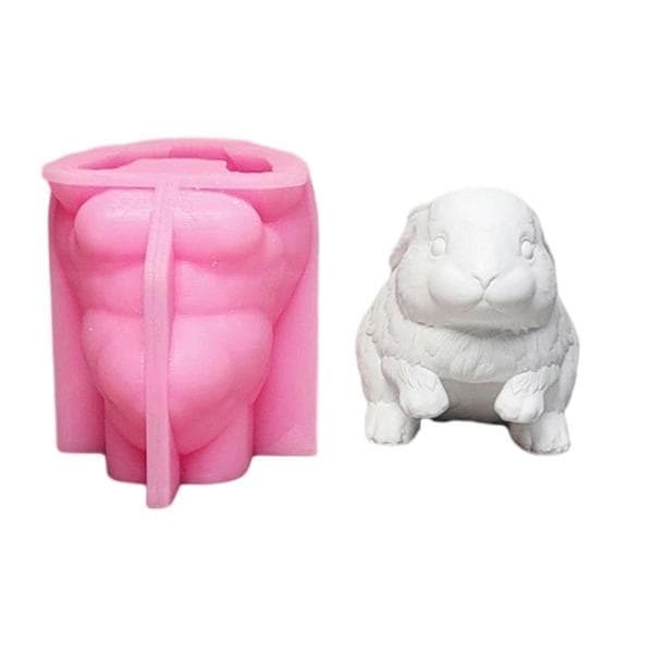 Yndige Dyreforme Støbeforme 3D Kaniner Silikoneforme Gipsforme Ornamentforme Epoxy Resin Forme Multicolor