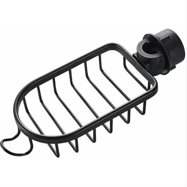 2-pack shower caddy without drilling, adjustable stainless steel shower shelf for bathroom and kitchen, black