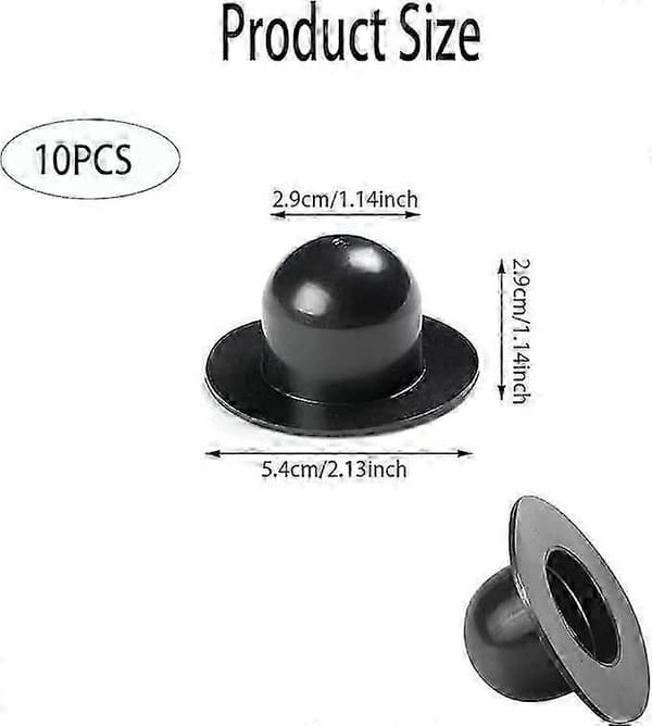 10 stk. Intex Poolprop, udskiftningsbundpropper til swimmingpoolfiltreringspumpe, kompatibel med Intex Pool (sort)