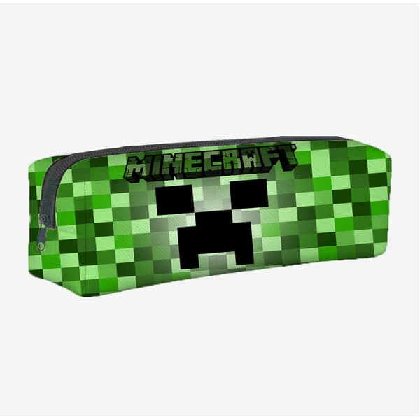 Nyt Minecraft spiltilbehør student skoletaske stor kapacitet student lynlås penalhus mønster pattern 6