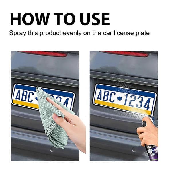 Bilplade Secure Defender Spray Langvarig Belægning Usynlig Forsvar Nummerplade Spray til Biler SUV 1pcs