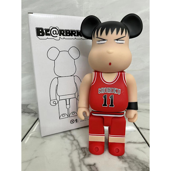 Bearbricks 400% voldelig bjørn byggeklodser bjørnmodel håndlavet samlerlegetøj gave mode ornament skulptur statue 28CM Jersey 11