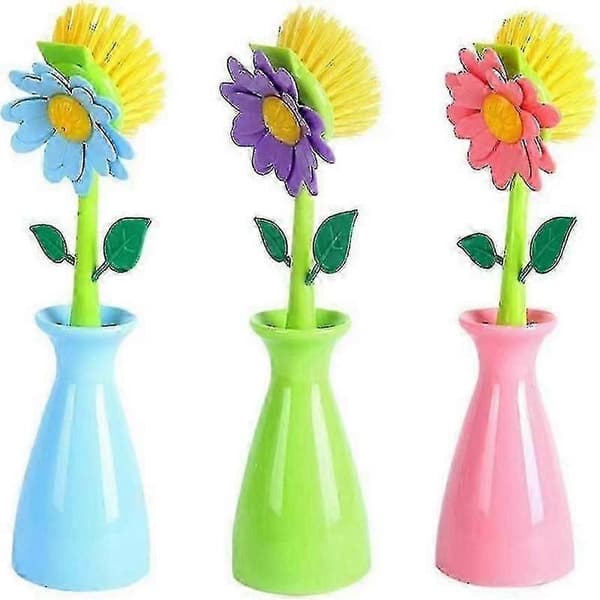 Blomsterformet skrubbebørste for kjøkkenrengjøring