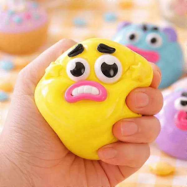 Hundansiktsbyte Squishy Söt, Rolig & Helt Beroendeframkallande Leksak yellow