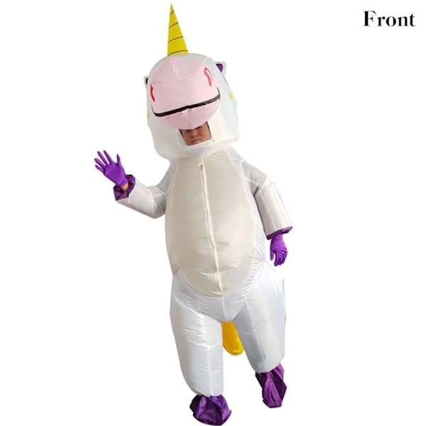 Uppblåsbar Enhörningsdräkt - Uppblåsbar Enhörningskostym för Barn & Vuxna, Cosplay, Maskerad, Uppblåsbar Jumpsuit enhörning