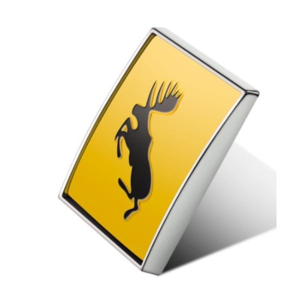Ekte Tradisjonell Galopperende Elg VOO Hardkrom Emblem