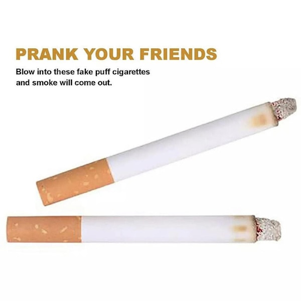 2 kpl Fake Smoke Leluja Rekvisiitta Realistisen Näköinen Väärennetty Lava Puff Sikaretti Pilailuun Halloween Asu U