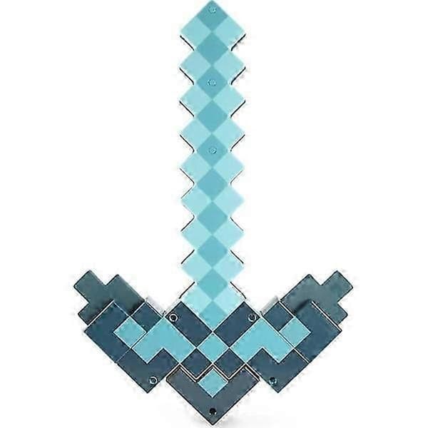Minecraft Leksaker Svärd och Hacka Minecraft Spel Transformation Bekväm Klassisk-Perfekt Blå blue