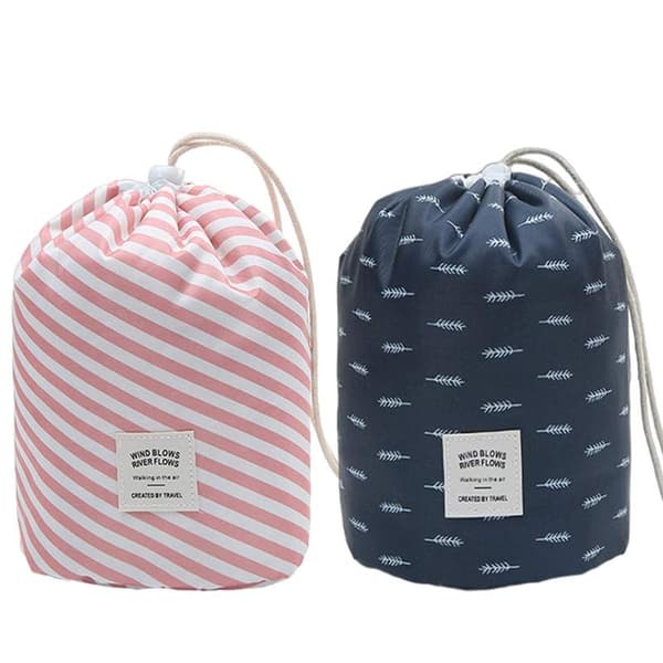 Portable Multifunctional Toiletry Bag, Waterproof Cosmetic Organizer with Foldable Design and Large Capacity, Drawstring Makeup Bag