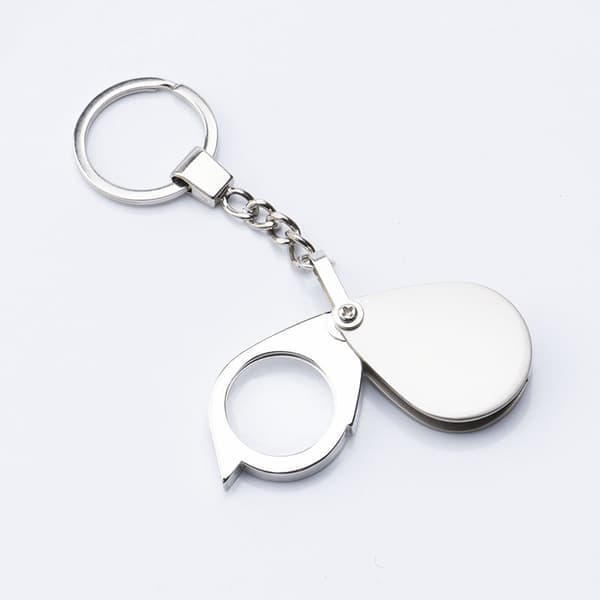 1PC Keychain Magnifier 5X Pocket Magnifying Glass Small Folding H