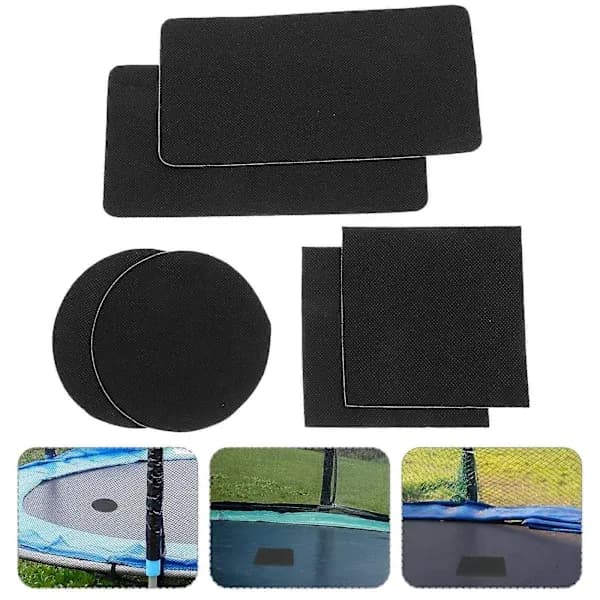 6 Set Self-Adhesive Trampoline Repair Patch Repair Kit Trampoline Patches Set Round Square Rectangular Repair Patches Set for...