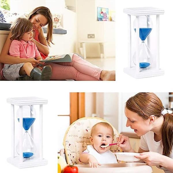 Timeglas 60 minutter Træ Sand Timeglas Ur til Kreativ G 60 minutter blåt sand