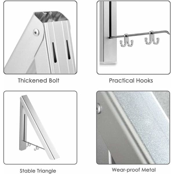 Foldable Clothes Hanger, Space-Saving Foldable Hanger, Aluminum Al