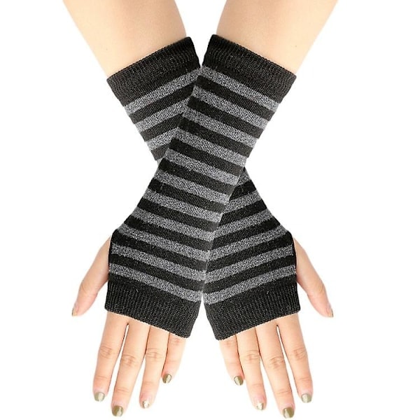 4 par vintervarme handsker strikkede flip fingerløse eksponerede fingerhandsker uden fingre vanter handsker
