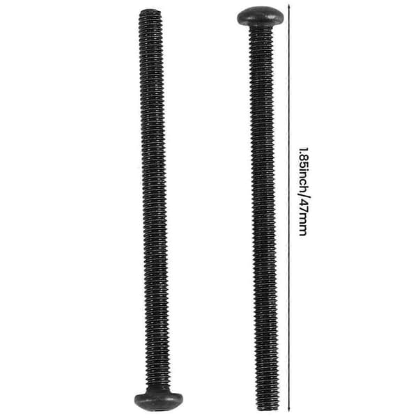 M3 x 45mm Legeret Stål Hex Socket Knaphoved Skruer Sort 20 Stk