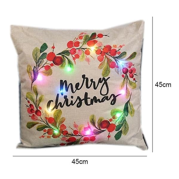 Julserie LED Soffkuddfodral Utan Innerkudde Christmas Letter