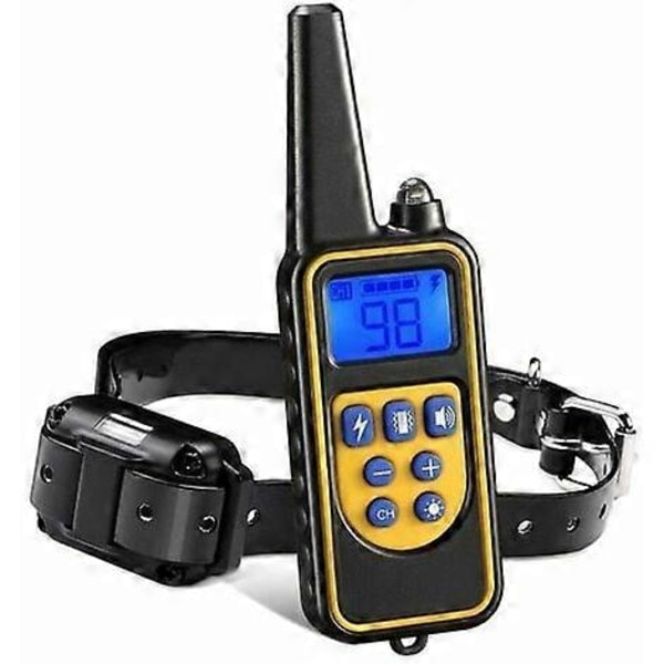 Meloive Genopladelig og IP67 Vandtæt Hundetræningshalsbånd med 800m Rækkevidde, 99 Niveauer af Vibration, Elektrisk Stød, Lydtilstand