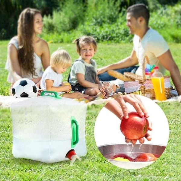 Vannbeholder Plastkanne Vanntank Sammenleggbar