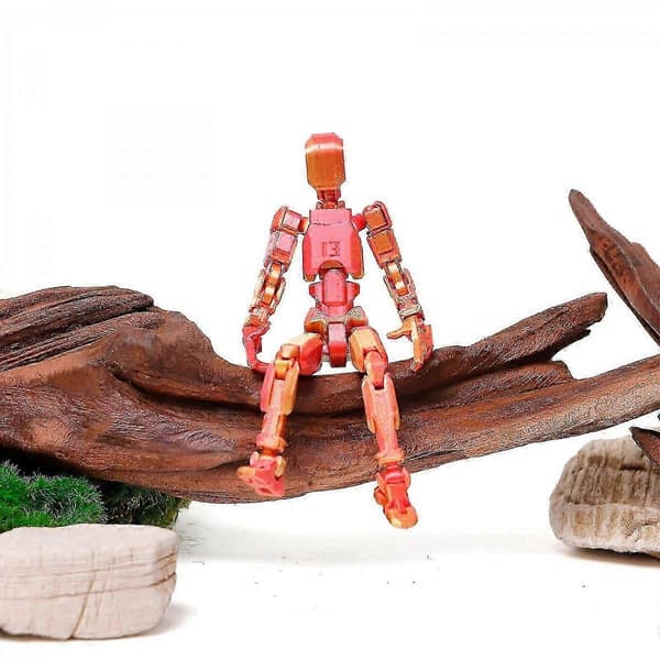 Titan 13 Artikulerte Actionfigur - Svært Poserbar 3D-Printet Samleobjekt for Fans gold