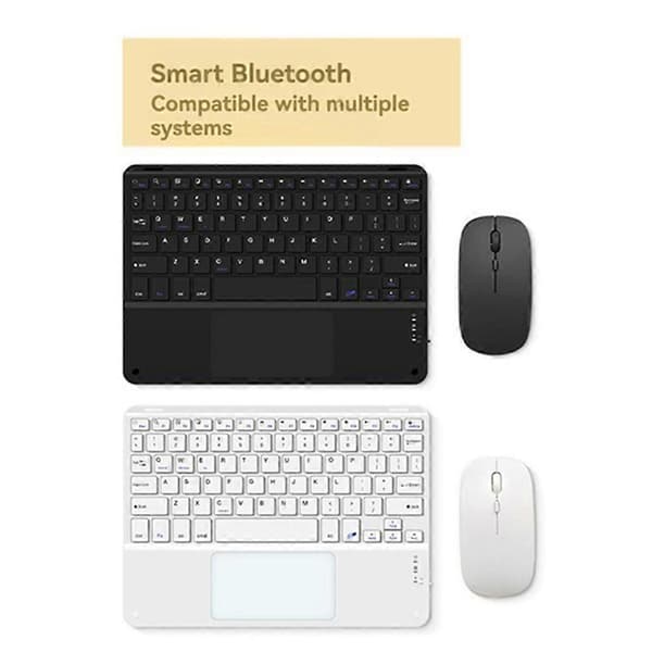 Touchpad Bluetooth-tastatur med mus til pc-tablet Gaming trådløst tastatur sort Black