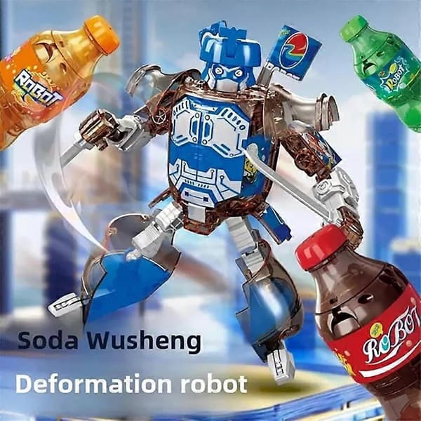 Cola Drikke Boks Deformert Brus Robot Transformerende Robot Samling Orange