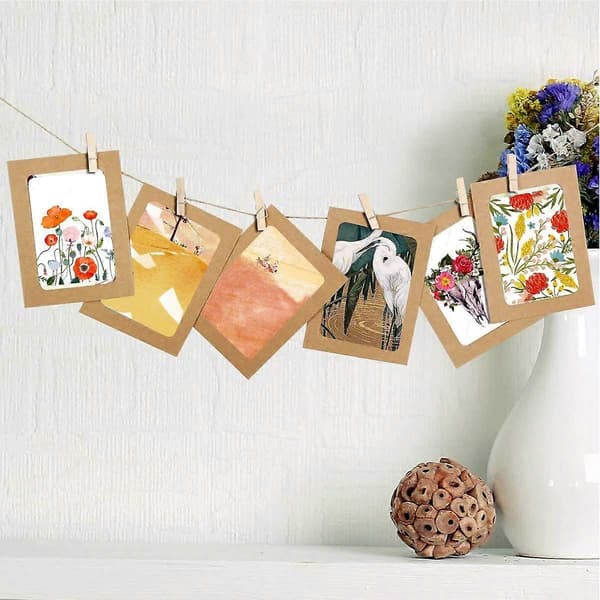 Fotoram 4x6 tum Kraftpapper Bildramar 30 st DIY Kartong