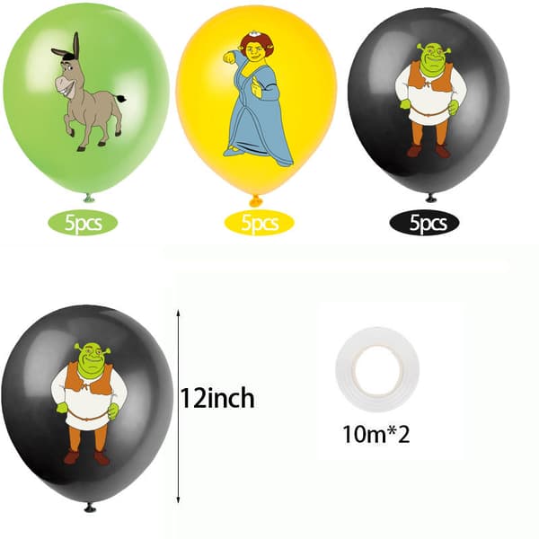31st Shrek Theme Birthday Party Decoration Pull Up Banner