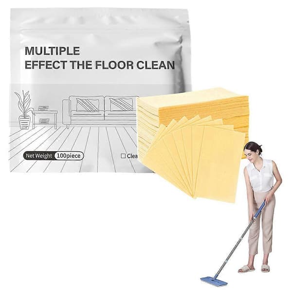Lattianpuhdistustabletit puulaatoille - Syväravitseva Yellow 100pcs