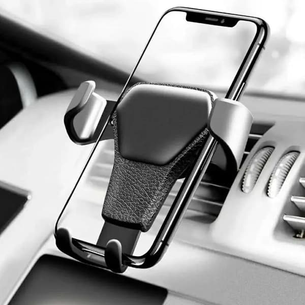 Gravity Auto Telefonholder Bil Luftuttak Telefonfeste svart
