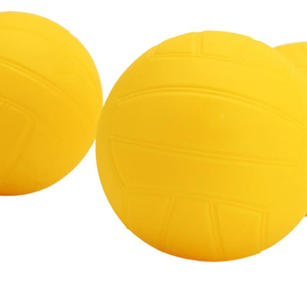 Spike erstatningsbolde Mini Volleyball Stærke Bløde Gule Roundnet Spilbolde med Luftpumpe til Pool Plæne Strand Baghave 3.5 Inch 3pcs