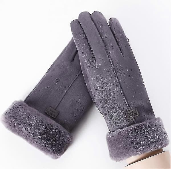 Vinter Touch Screen Handsker Dame Vinterhandsker Varme Luffer QHHJV gray