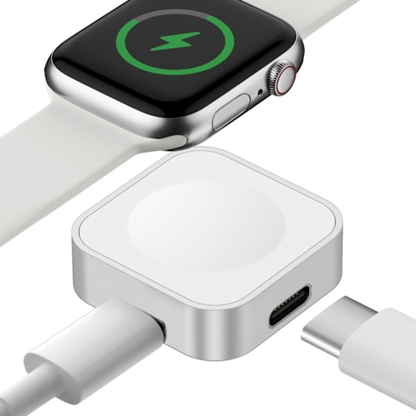 Magnetisk Ladeadapter for Apple Watch Gjenbrukbar USB-C eller iPhone