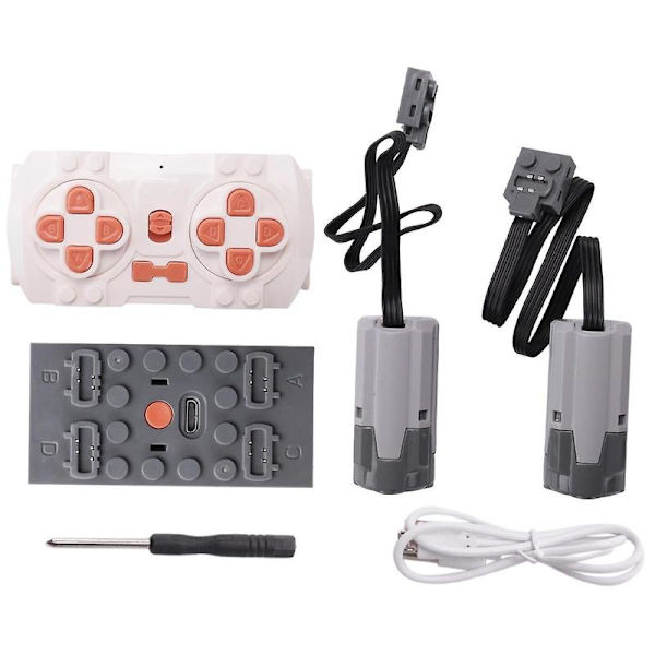 1 Set Power Function Motor App Fjärrkontroll Programmering 2 Medium Motor Set DIY Byggkloss för-Perfet 0