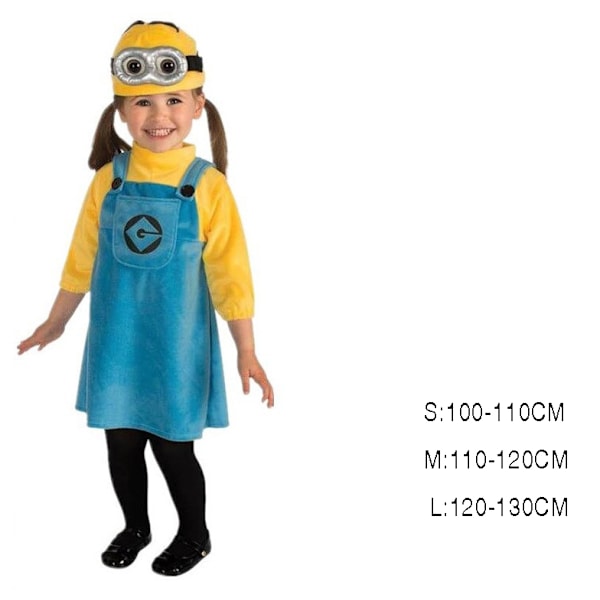 Anime Minion Familjekostym för Cosplay Pojke Flicka Klänning Jumpsuits Flicka girl L